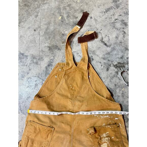 Carhartt Heavyweight Cotton Duck Bib Overalls for Men workwear Thrashed Grunge - Picture 5 of 6